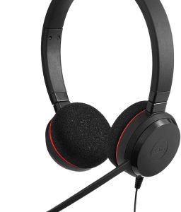 Jabra Evolve 20 UC Wired Headset, Stereo Professional Telephone Headphones for Greater Productivity, Superior Sound for Calls and Music, USB Connection, All Day Comfort Design