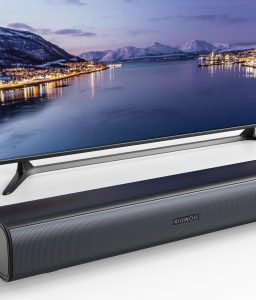 Sound Bar for Smart TV, Soundbar TV Speakers with Customized Bass Reflector, Compact Design and Easy Set up, Home Audio Surround Sound System for TV PC Projector, Wall Mountable