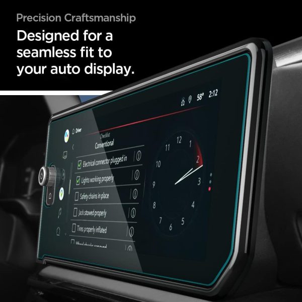 Spigen Tempered Glass Screen Protector [GlasTR Slim] designed for GMC Sierra (2025-2022), Chevrolet Silverado(2025-2022) 13.4 inch Dashboard Touchscreen - Matte/Anti Finger Print - Image 5